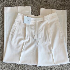 Calvin Klein Ecru Tailored Trousers